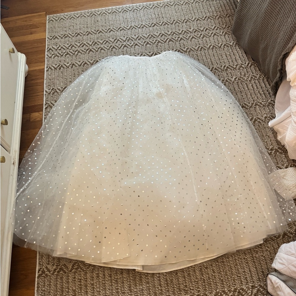 J. Crew White Embellished Maxi Skirt for Brides - Picture 2 of 3